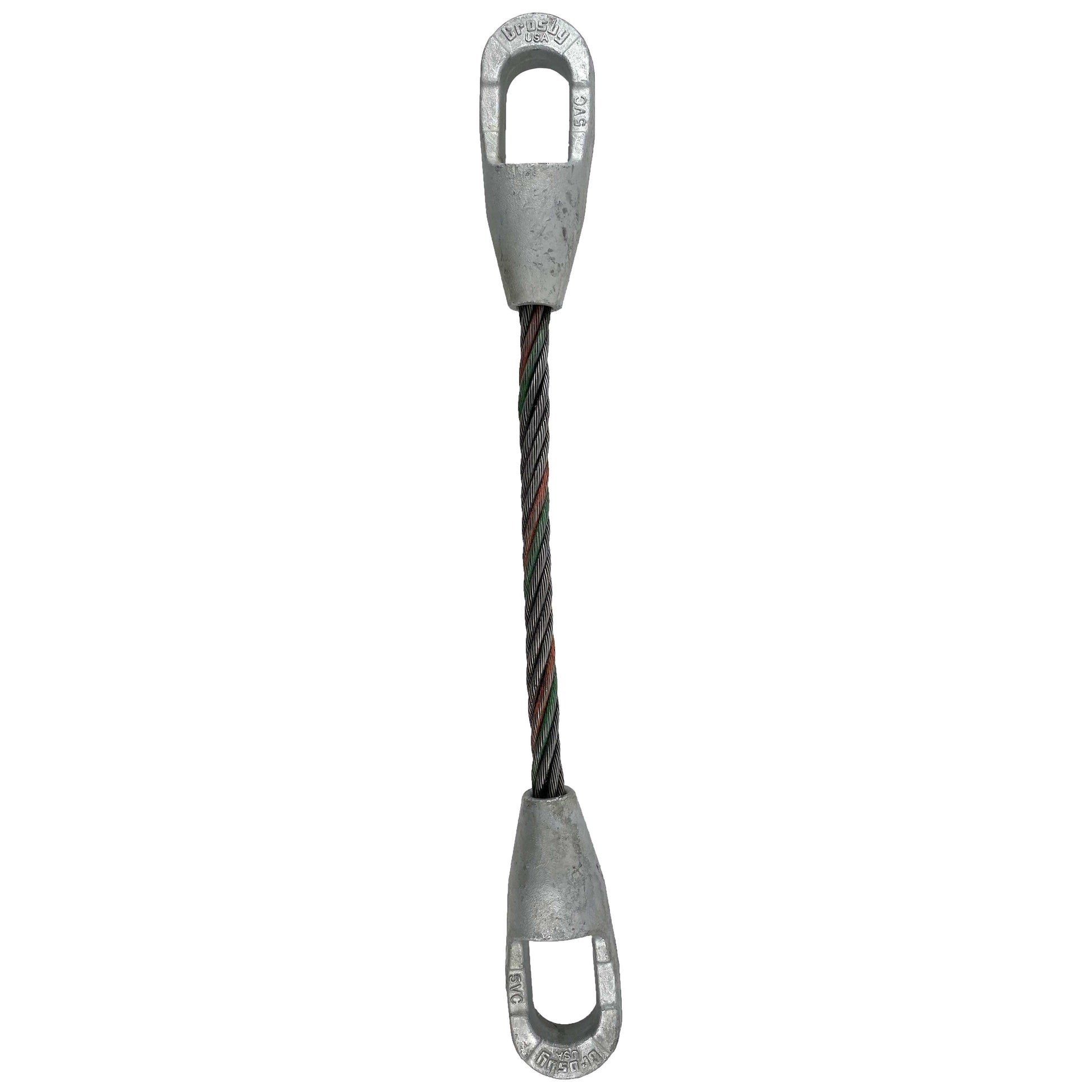 14 inch x 18 foot Closed and Closed Spelter Socket Wire Rope Sling image 1 of 4
