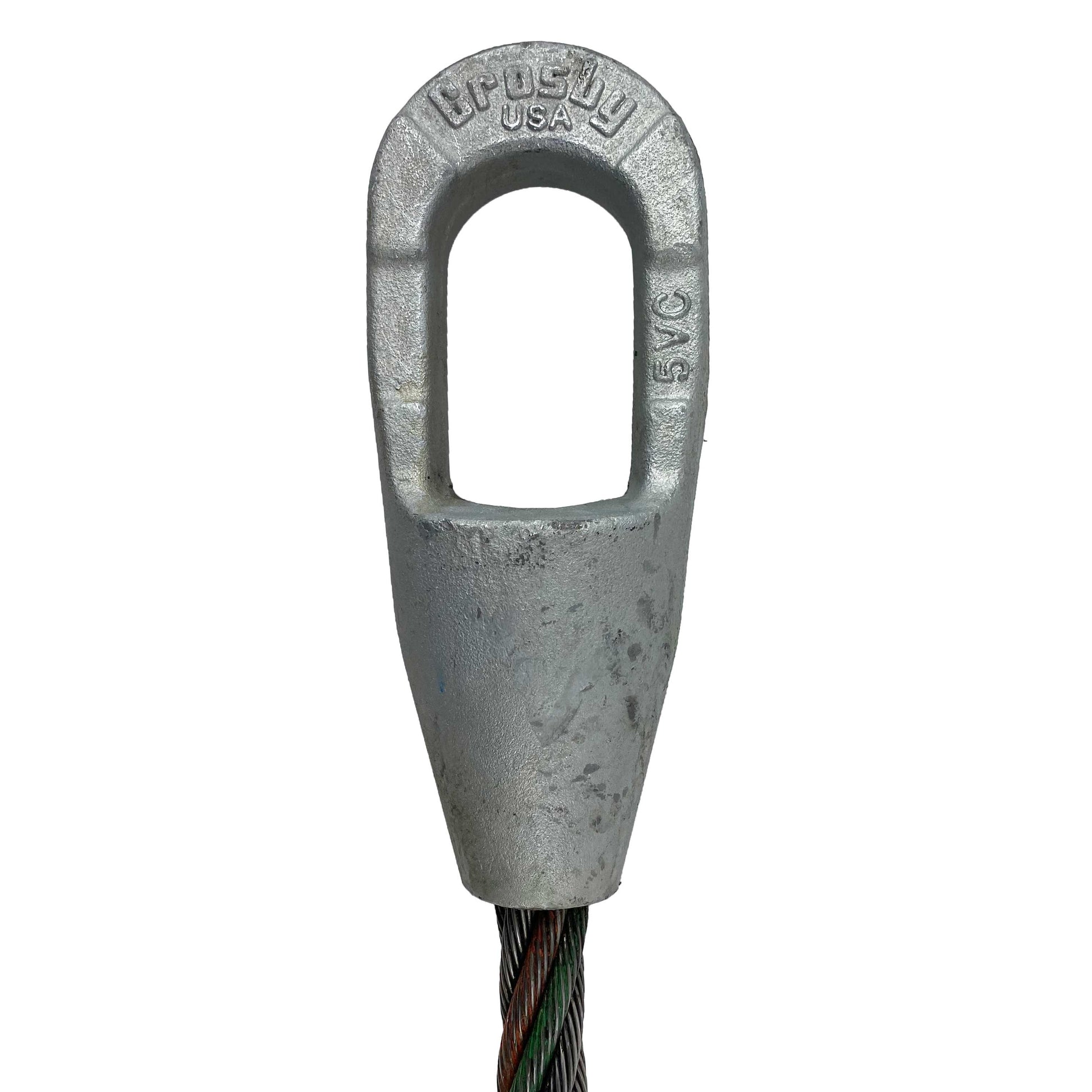 138 inch x 4 foot Closed and Closed Spelter Socket Wire Rope Sling image 2 of 4