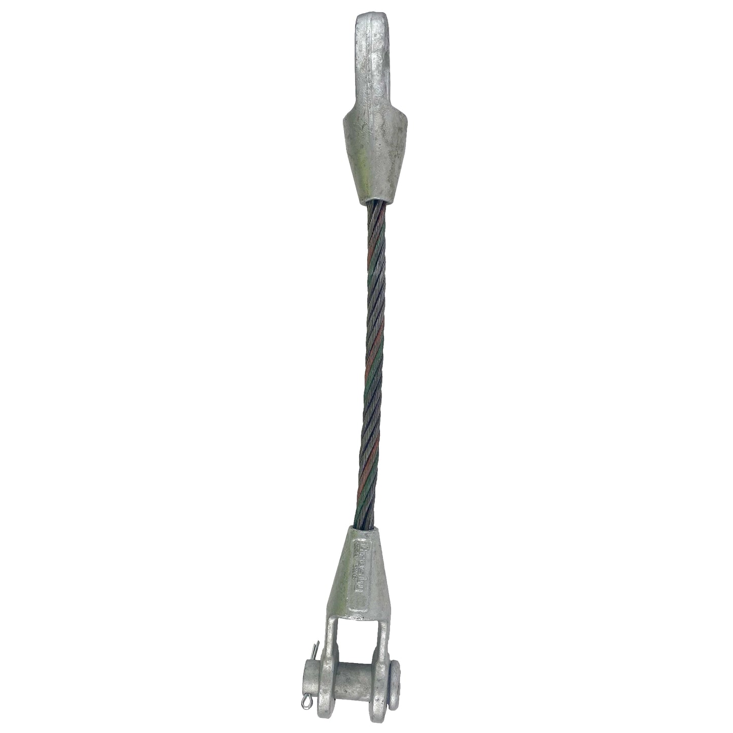 118 inch x 16 foot Open and Closed Spelter Socket Wire Rope Sling image 2 of 6