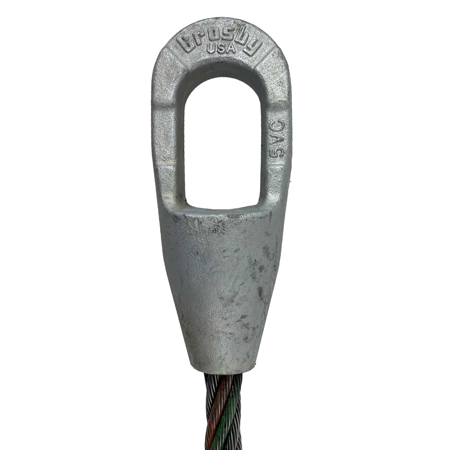 112 inch x 12 foot Open and Closed Spelter Socket Wire Rope Sling image 3 of 6