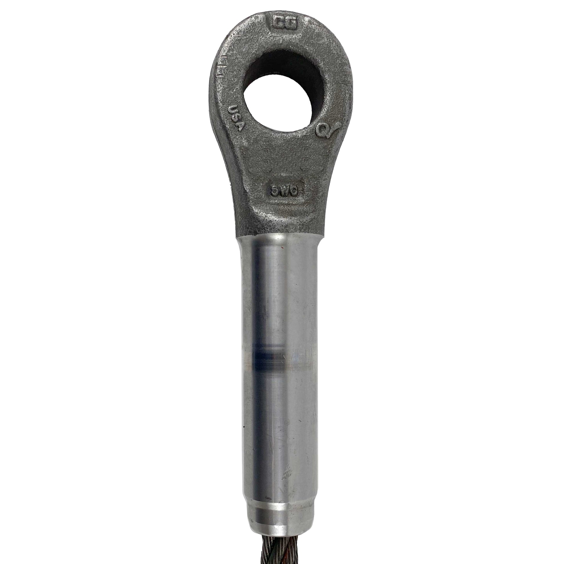 1 inch x 10 foot Open and Closed Swage Socket Wire Rope Sling image 2 of 5