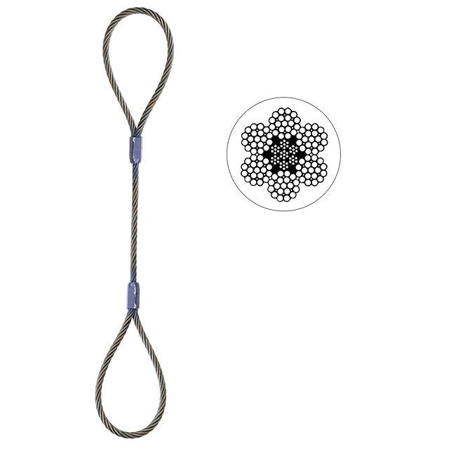 Wire Rope Sling Single Leg 34 inch x 6 foot Domestic image 1 of 2