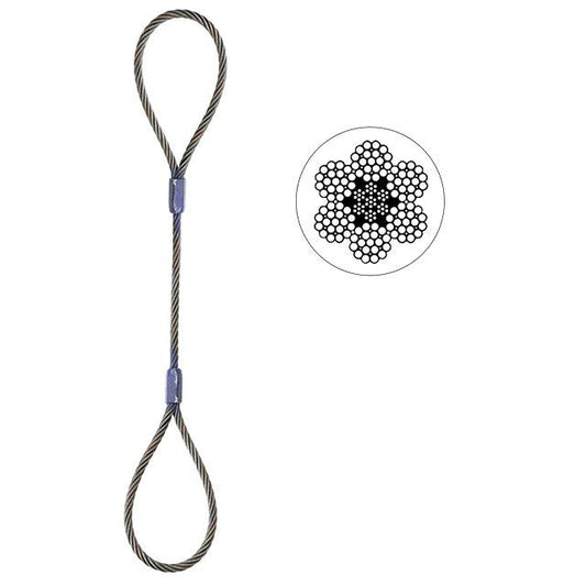 Wire Rope Sling Single Leg 58 inch x 8 foot Domestic image 1 of 2