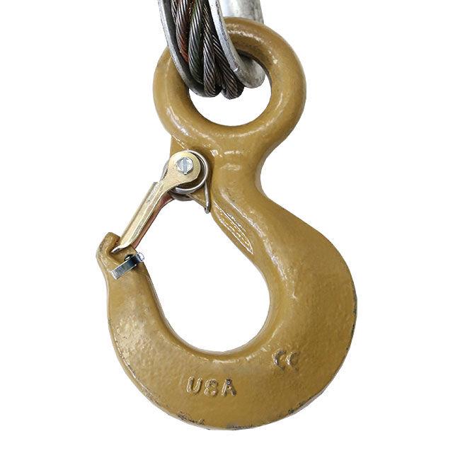 Wire Rope Sling 4 Leg Bridle w Eye Hooks 38 inch x 18 foot Domestic image 4 of 6