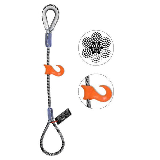 Wire Rope Sling Sliding Choker 34 inch x 20 foot Domestic image 1 of 2